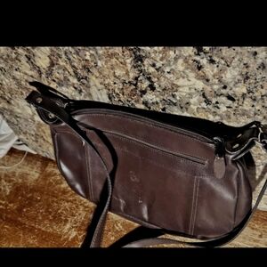 EMPRESS Vintage Womens Handbag. Leather. Compartments Zipper.